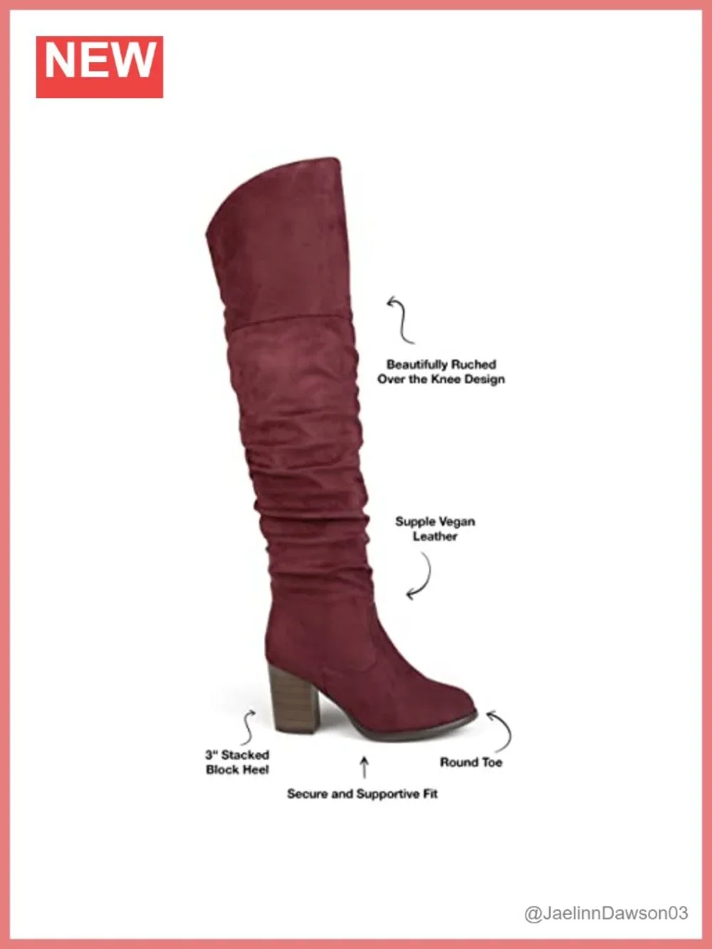 Wide Calf Faux Suede Over-the-Knee Boots 24-in Shaft Round Toe Stacked Heel